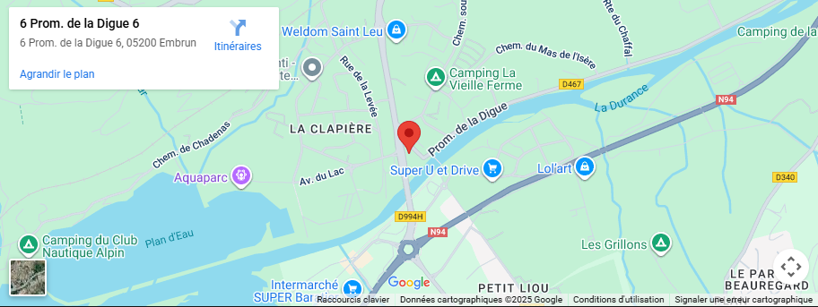 Nous trouver sur Google Map